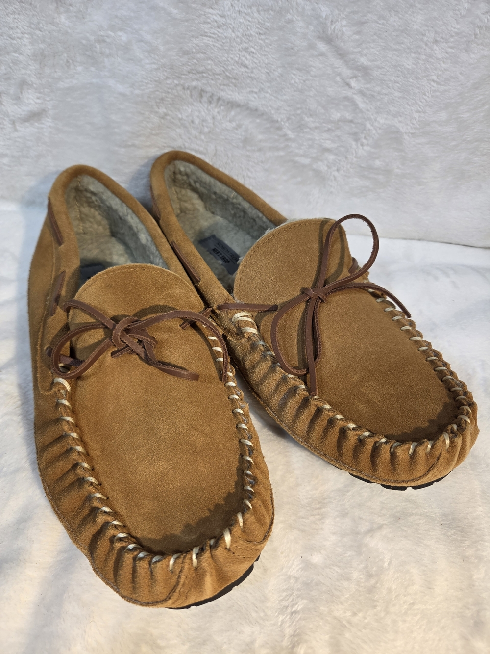 Nordstrom Chestnut Suede Moccasin-Style Slip-On Loafers